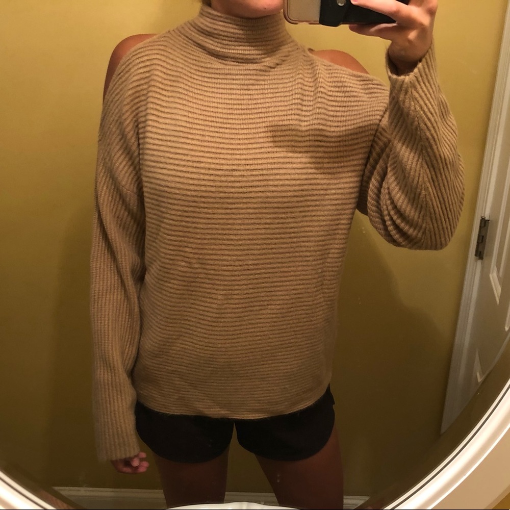 Cozy open shoulder sweater